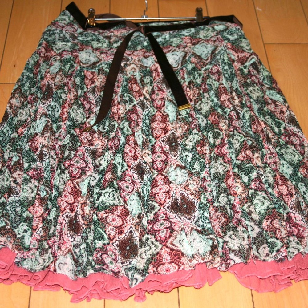ELIE TAHARI: "Sidney Skirt", Size 8, 100% Silk, Fully Lined, NEW w/TAGS